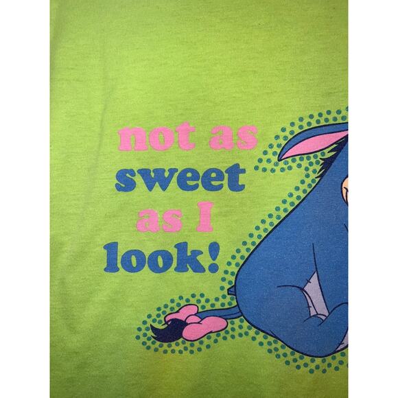 Womens Vintage Eeyore Shirt Disney Winnie The Pooh TV Show Graphic Tee Cartoon L - Picture 3 of 11